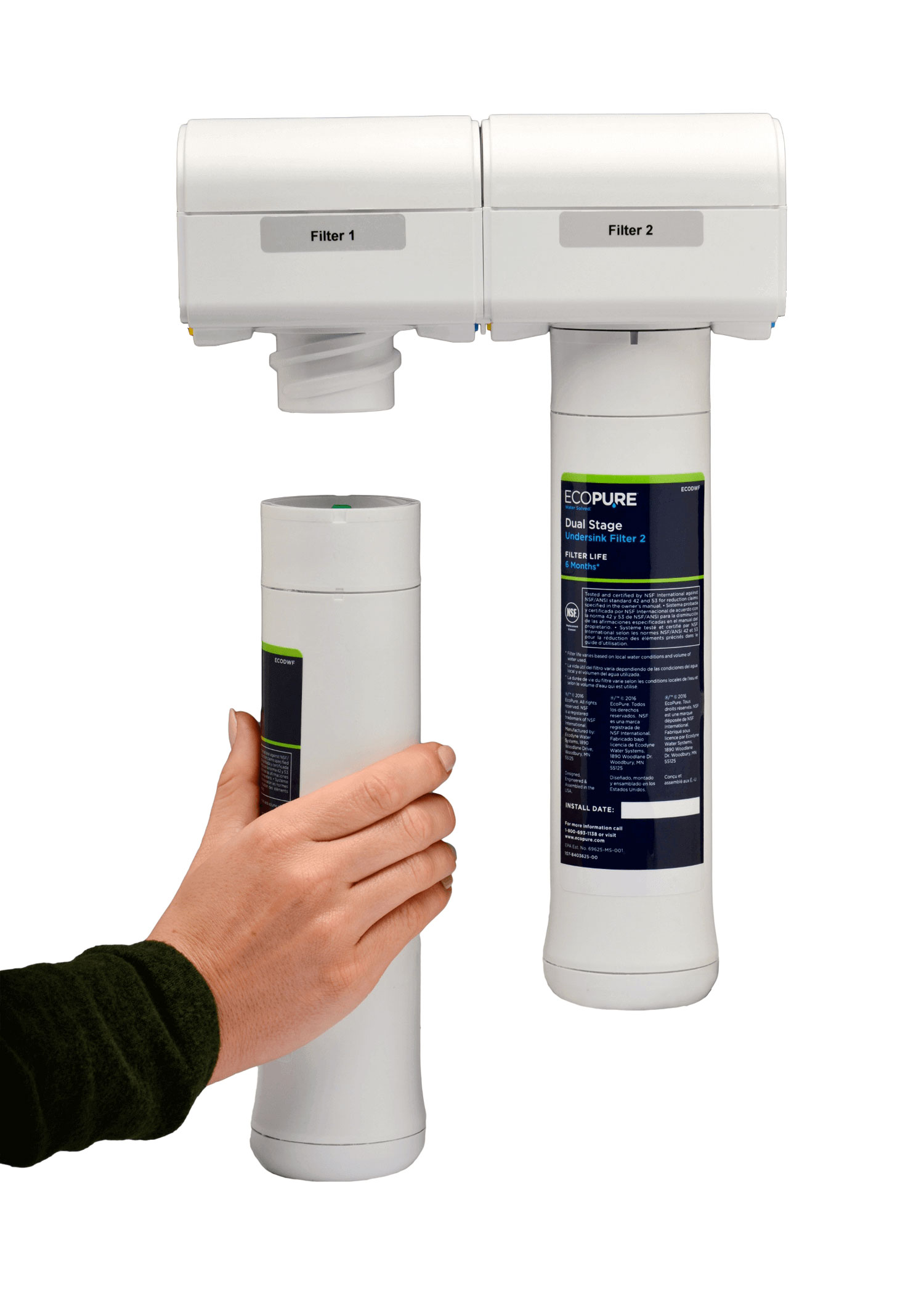 Osmosis filter for ECOPURE Reverse osmosis - Hassle-Free Filter Changes