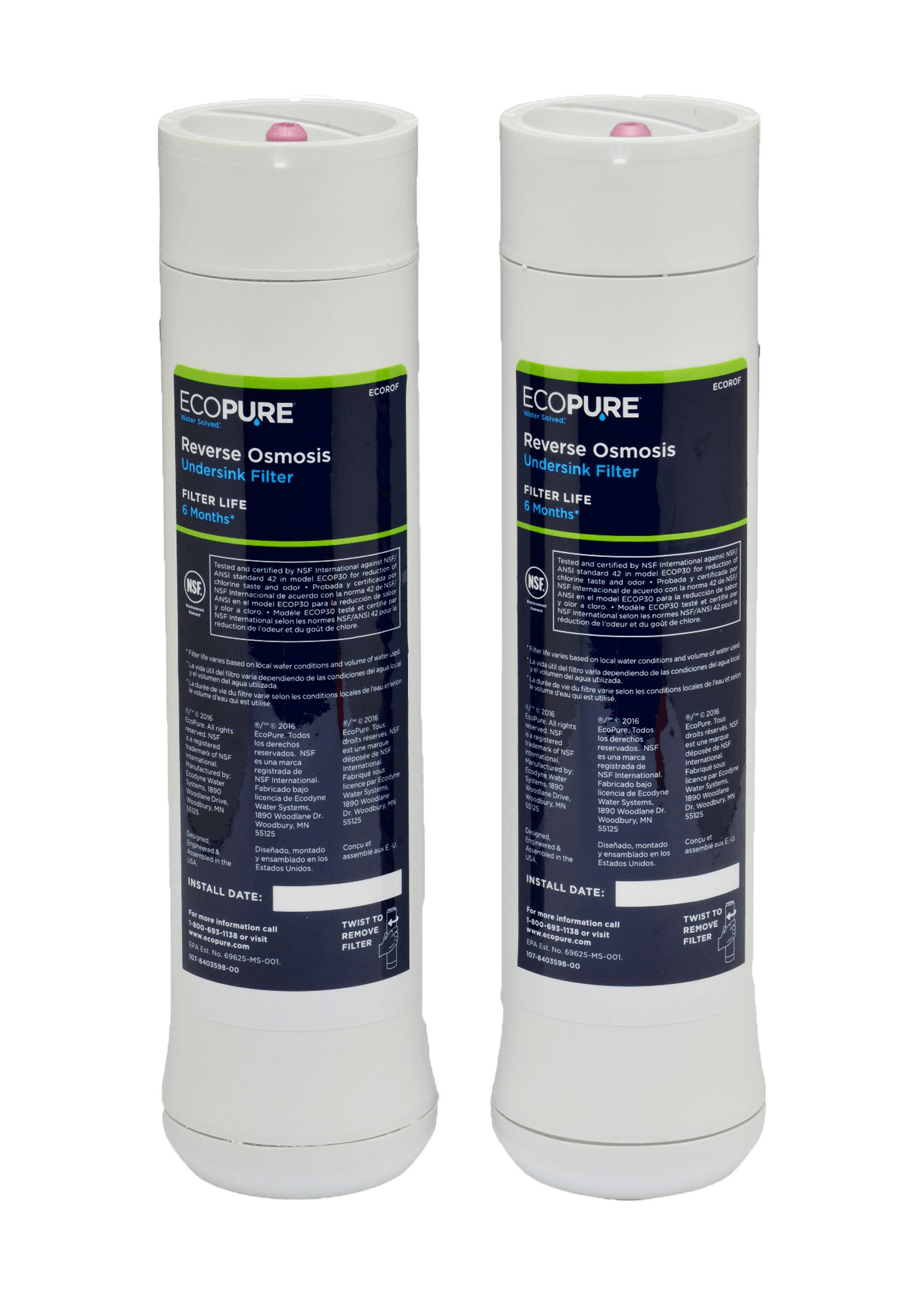 Filter set for reverse osmosis